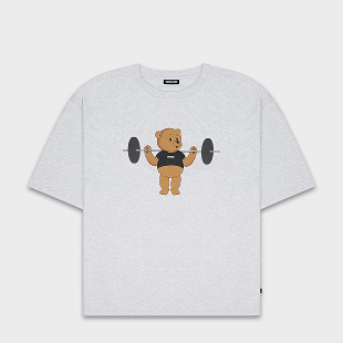 Gym Bear T-Shirt Heather Grey