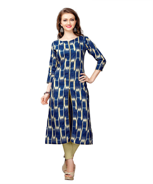 Multi Color Cotton Silk Printed Kurti...
