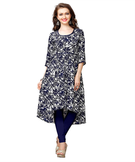 Multi Color Crepe Printed Kurti...