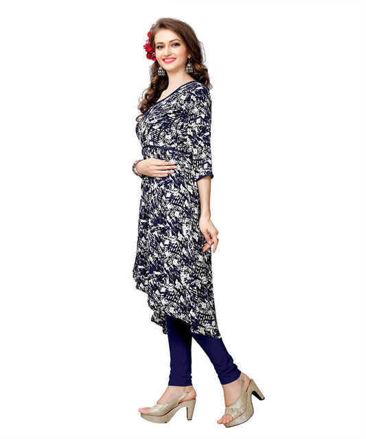 Multi Color Crepe Printed Kurti...