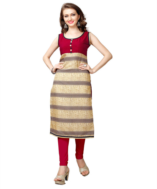 Multi Color Silk Printed Kurti...
