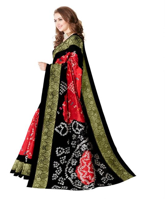 Vn Art Red Color Art Silk Printed Saree...