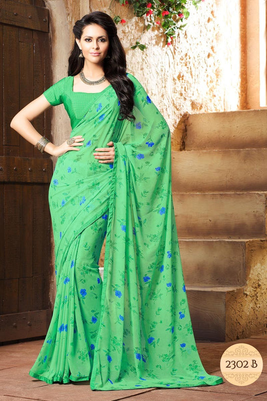 light green-blue flower design