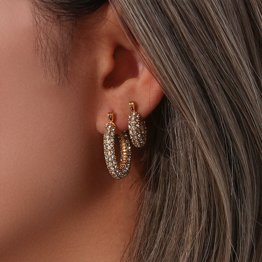 Pavé Duo Hoops